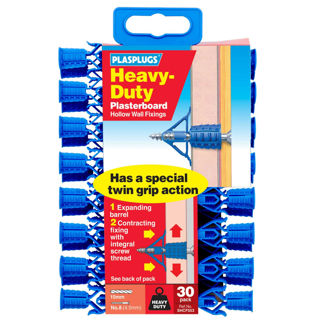 Heavy Duty Plasterboard Fixings - 30 Pack