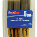 Synthetic Brush Set - 2x1"/25mm 2x1.5"/38mm 2"/50mm, 5 Piece