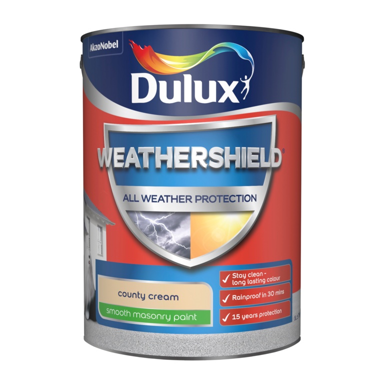 Weathershield Smooth Masonry Paint 5L - County Cream