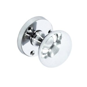 Chrome Mortice Knobs Round (Pair) - 60mm