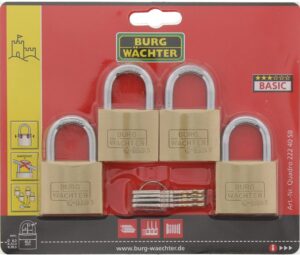 Brass Padlock Keyed Alike - 4 x 40mm