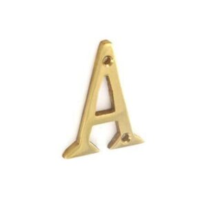 Brass Letter A - 50mm - Pack of 5