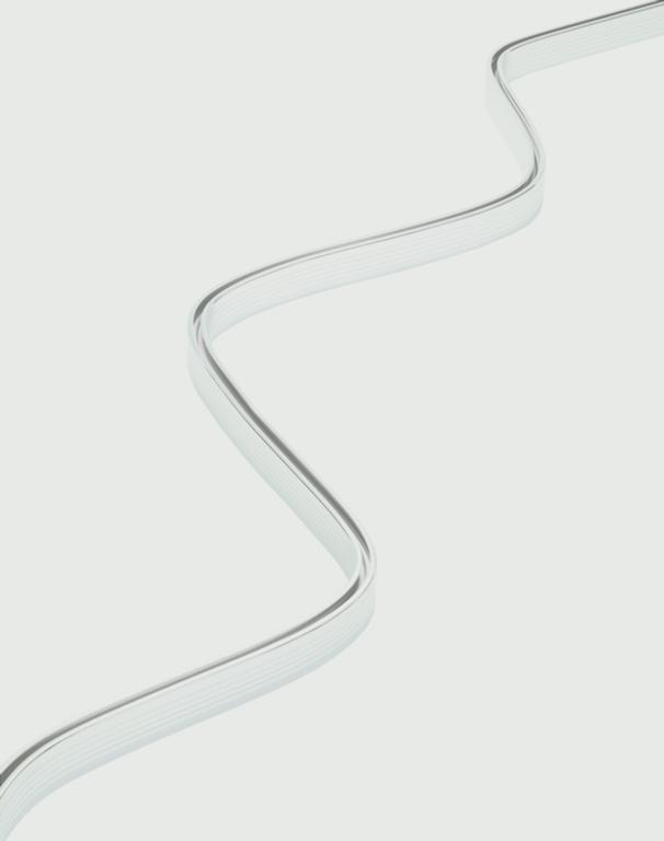 Bendy Rail White - 2.5m