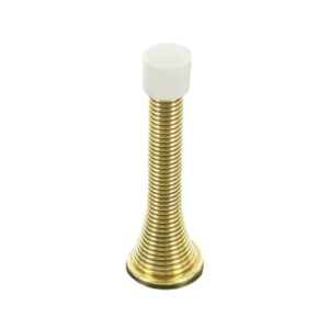 Brass Plated Spring Door Stop - 75mm