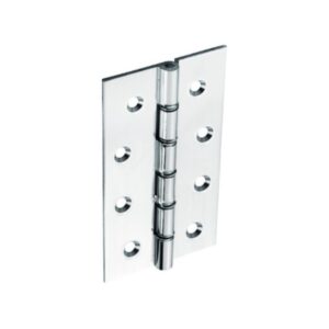 Chrome Plated D.S.W. Brass Hinges (Pair) - 100mm