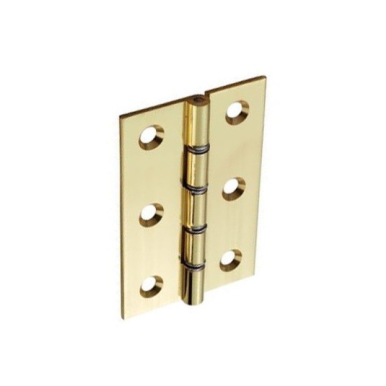 Polished D.S.W. Brass Hinges (Pair) - 75mm
