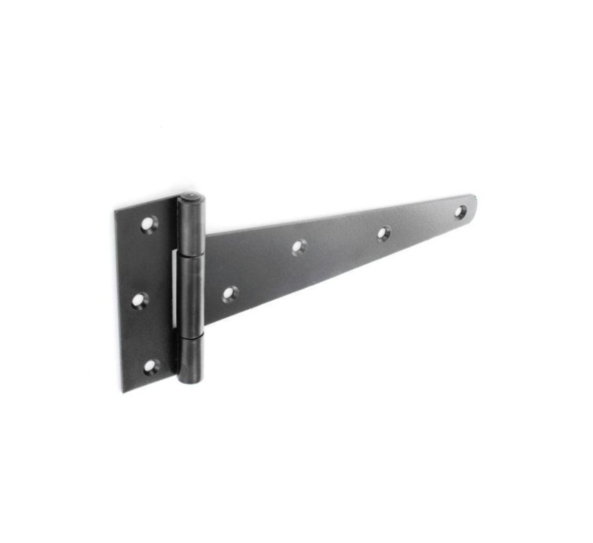 Heavy Black Tee Hinges (Pair) - 250mm (10")