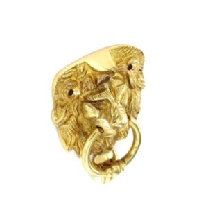 Brass lion head knocker face fix - 100mm, Pack of 5 - only available by special order