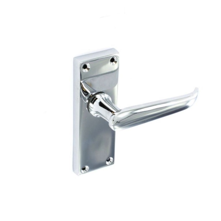 Victorian Chrome Latch Handles (Pair) - 120mm