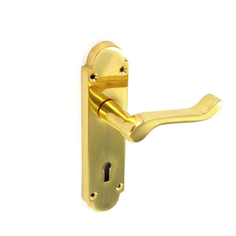 Richmond Brass Lock Handles (Pair) - 170mm