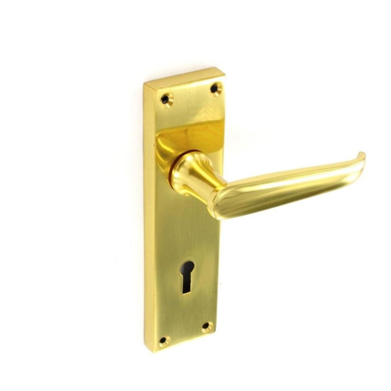 Premier Victorian Brass Lock Handles - 155mm - Pack of 2