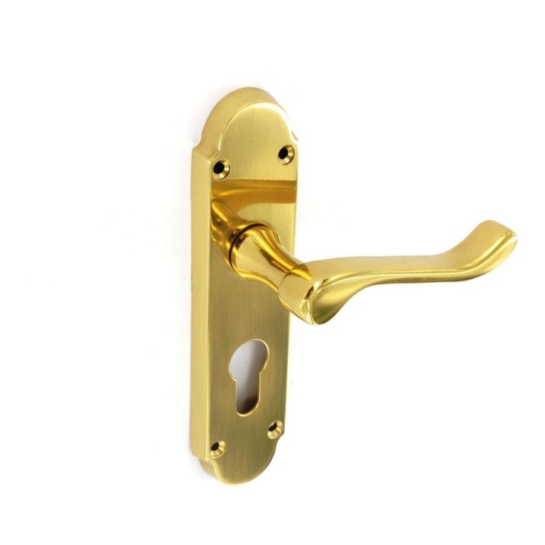 Richmond Brass Euro Lock Handles (Pair) - 170mm