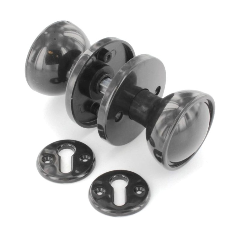 Plastic Mortice Knob Set Brown - 60mm