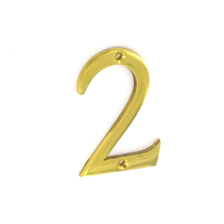 Brass Numeral No.2 - 75mm