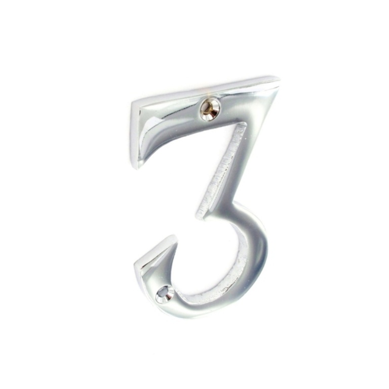 Chrome Numeral 75mm - 3