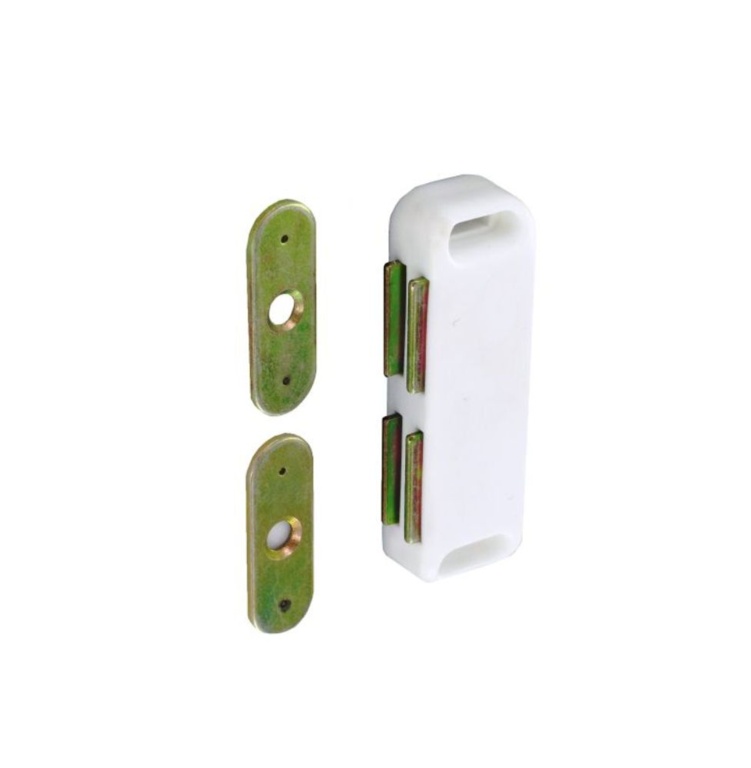 Twin Magnetic Catch - White