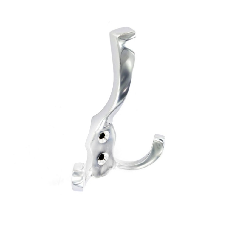 Chrome Triple Coat Hook - 125mm