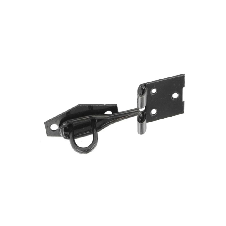 Wire Hasp & Staple Black - 100mm