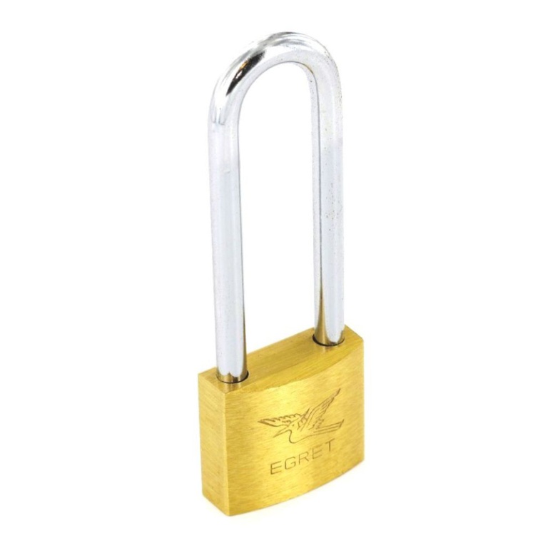Egret Long Shackle Brass Padlock - 40mm