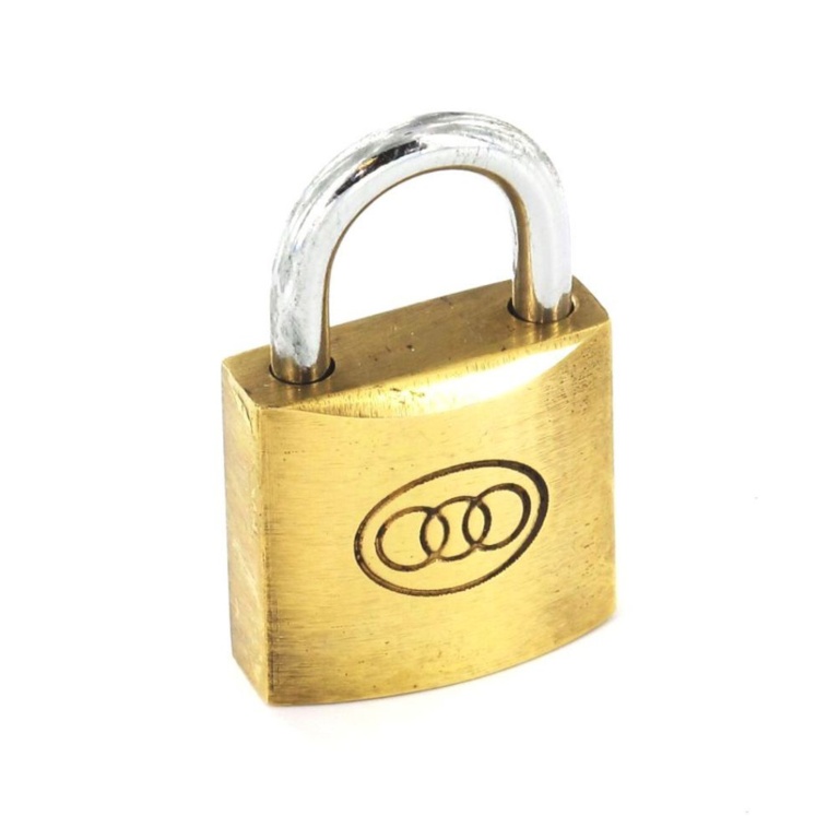Tricircle Brass Padlock - 32mm