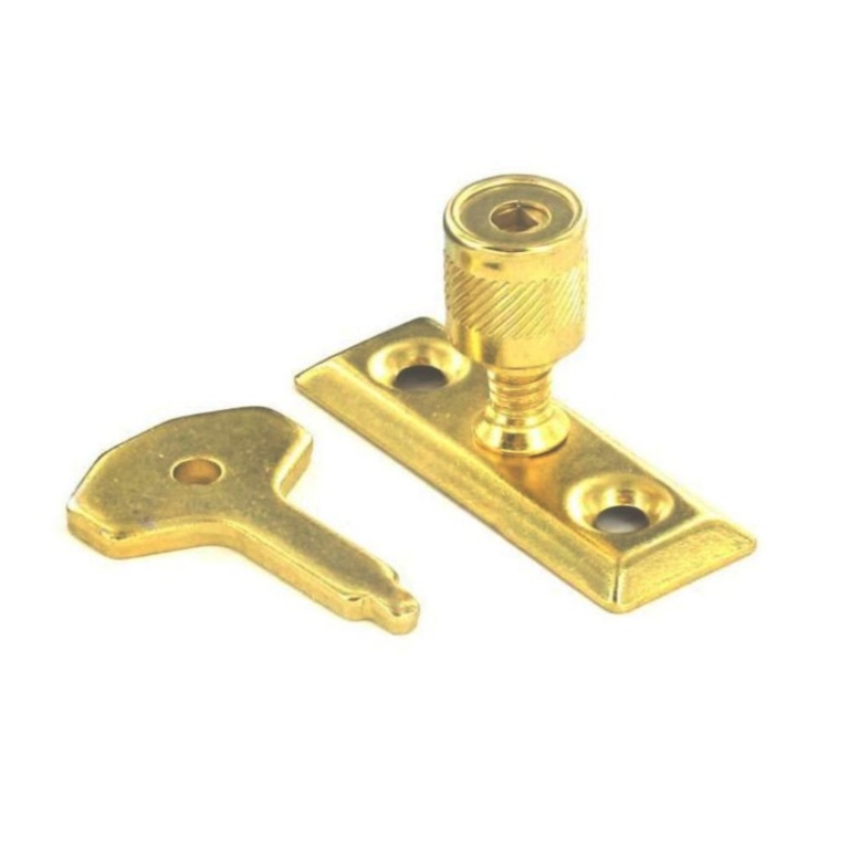 Window Stay Lock (2) - Brassed