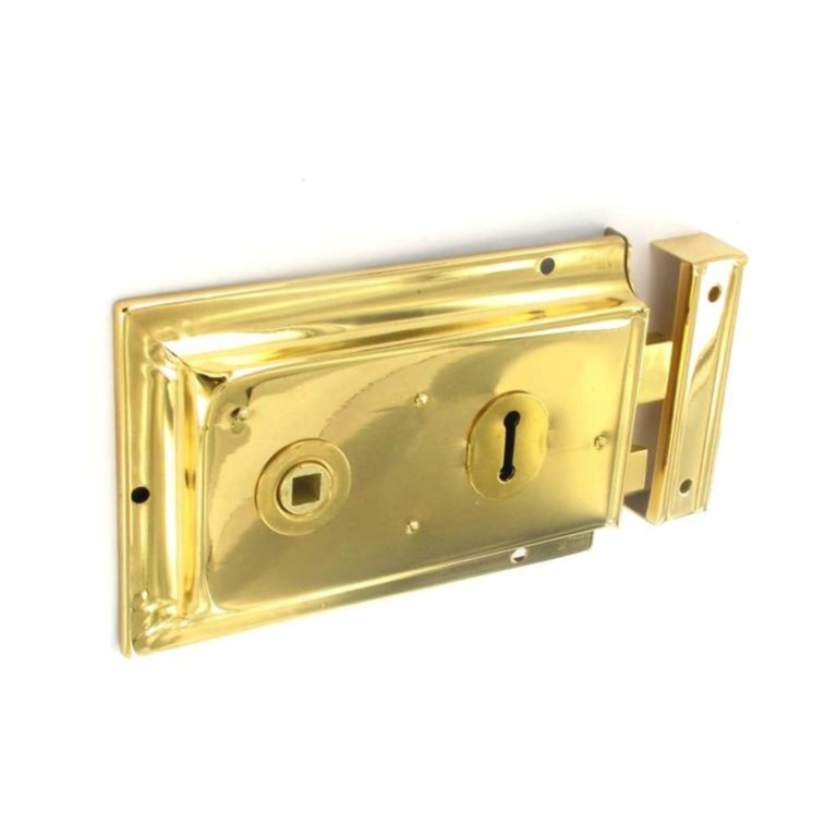 Double Handed Rim Lock Brass - 150mm