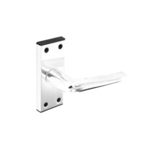 Aluminium Latch Handles Bright Silver (Pair) - 100mm