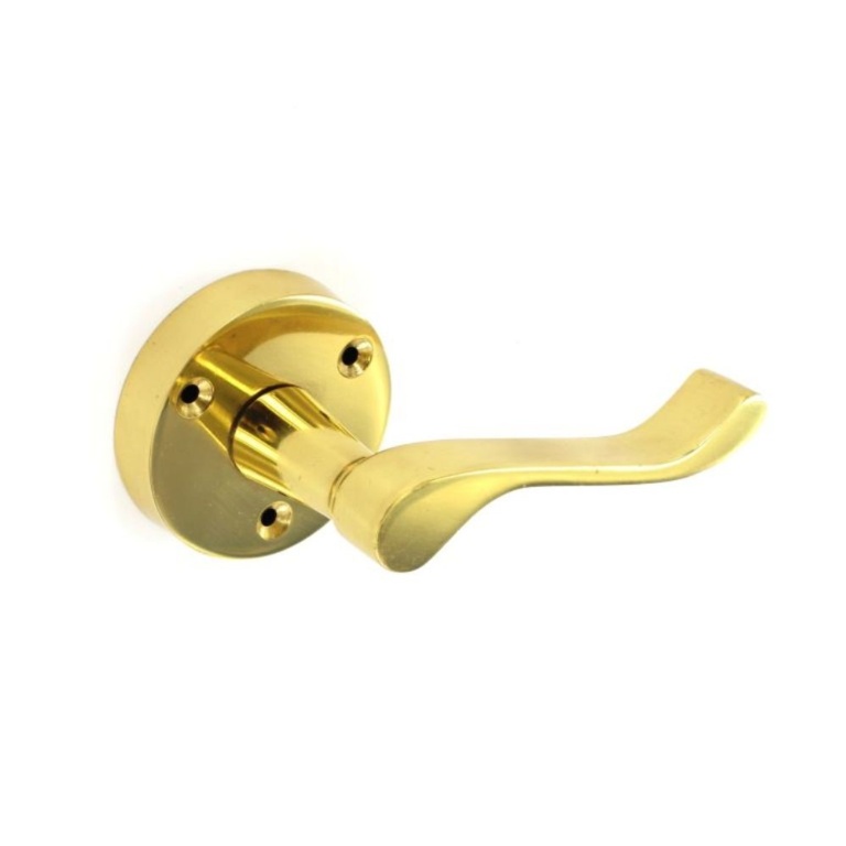 Victorian Latch Scroll Round Plate Handles (Pair) - 60mm