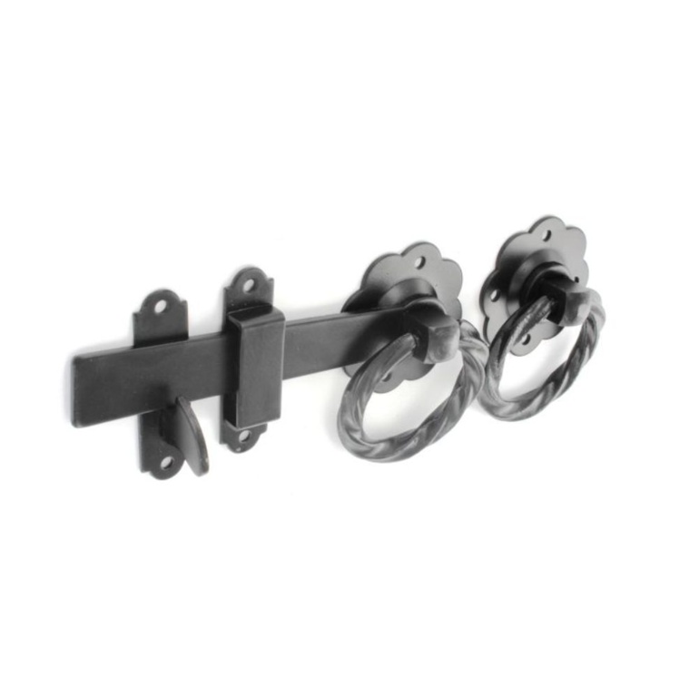 Twisted Ring Gate Latch Black - 150mm