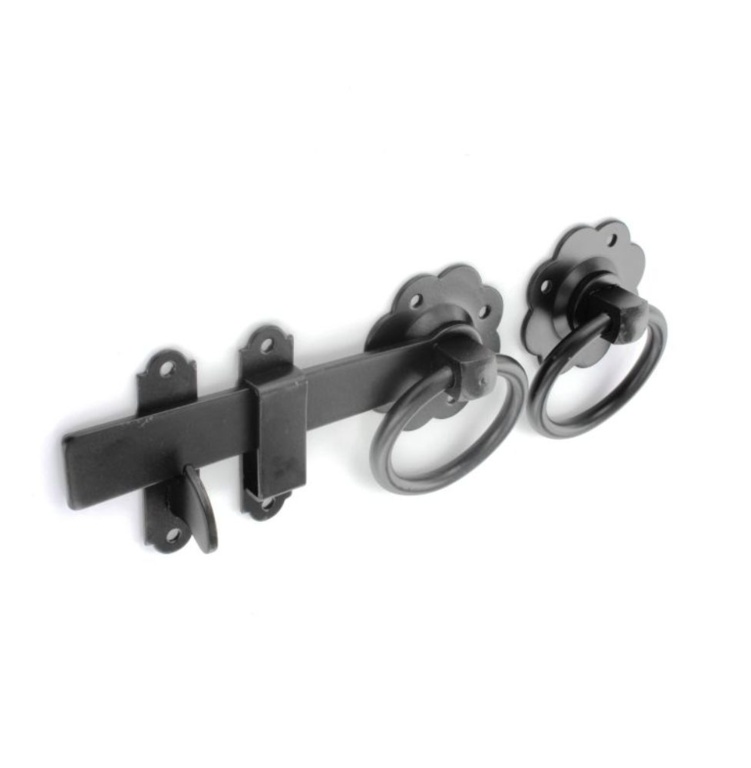Ring Gate Latch Black - 150mm