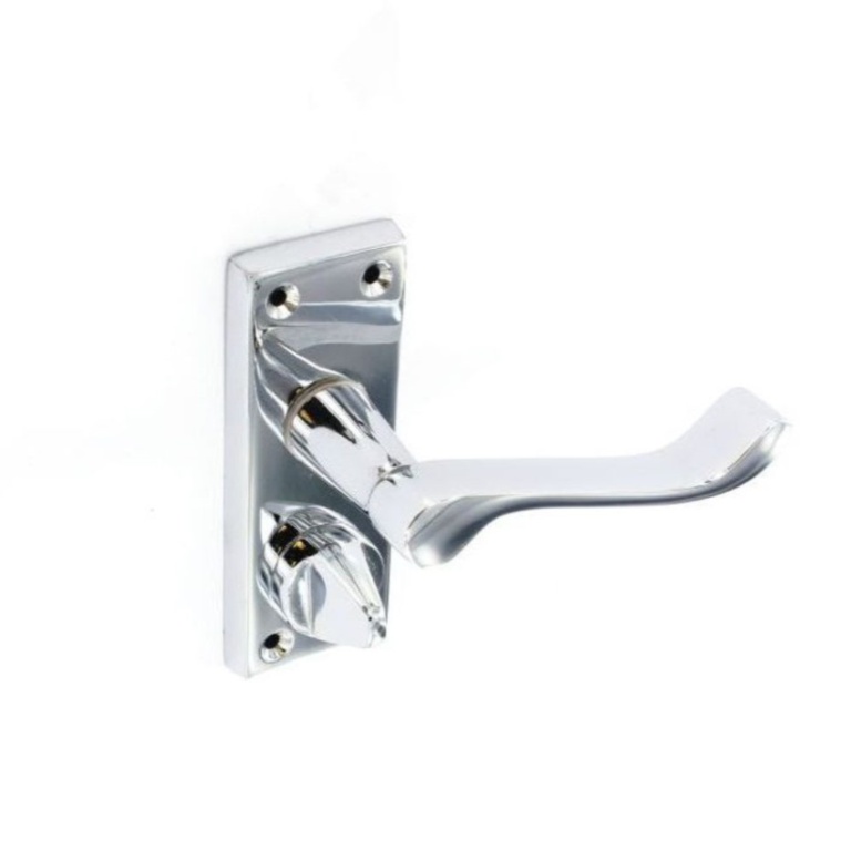 Chrome Scroll Privacy Handles (Pair) - 105mm