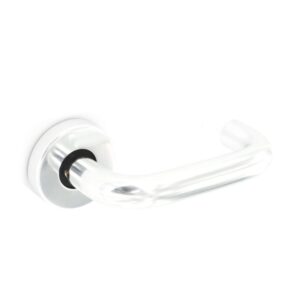 Aluminium Rose Latch Handles Polished (Pair) - 50mm