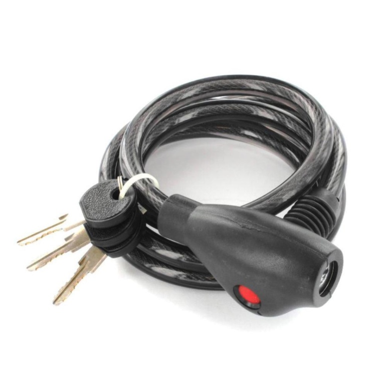 Spiral Cable Lock with 3 Keys - 1500mm