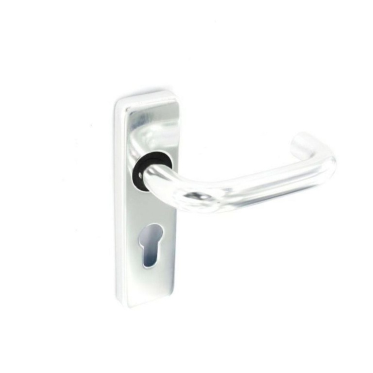 Aluminium Euro Lock Handles Polished 48mm c/c - 150mm