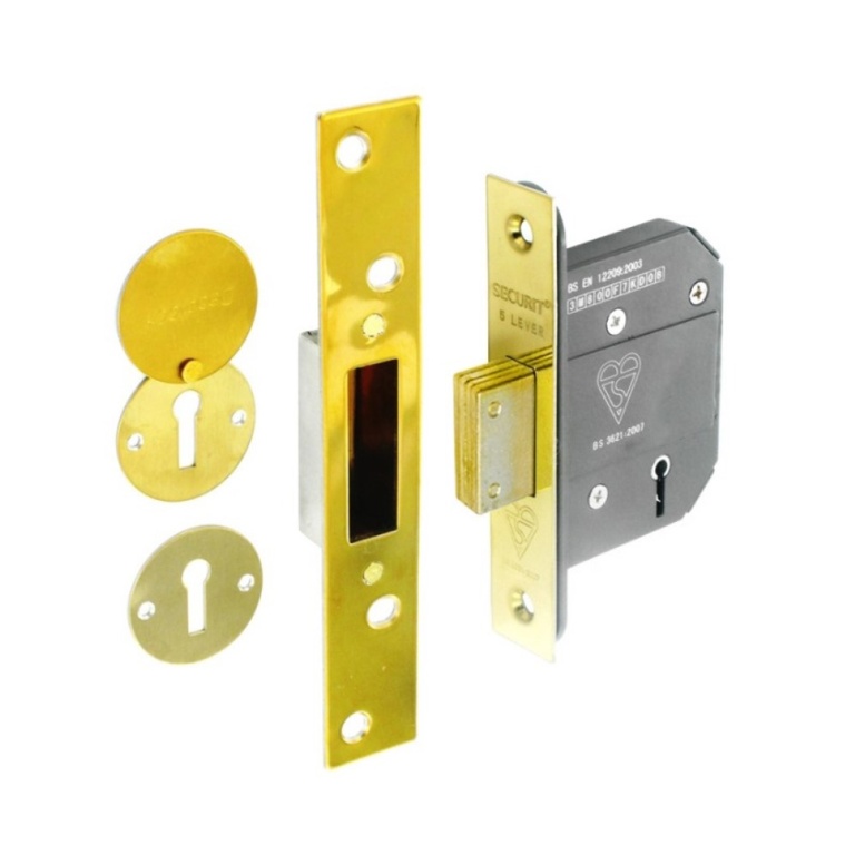 5 Lever Deadlock BS3621 Brass - 63mm