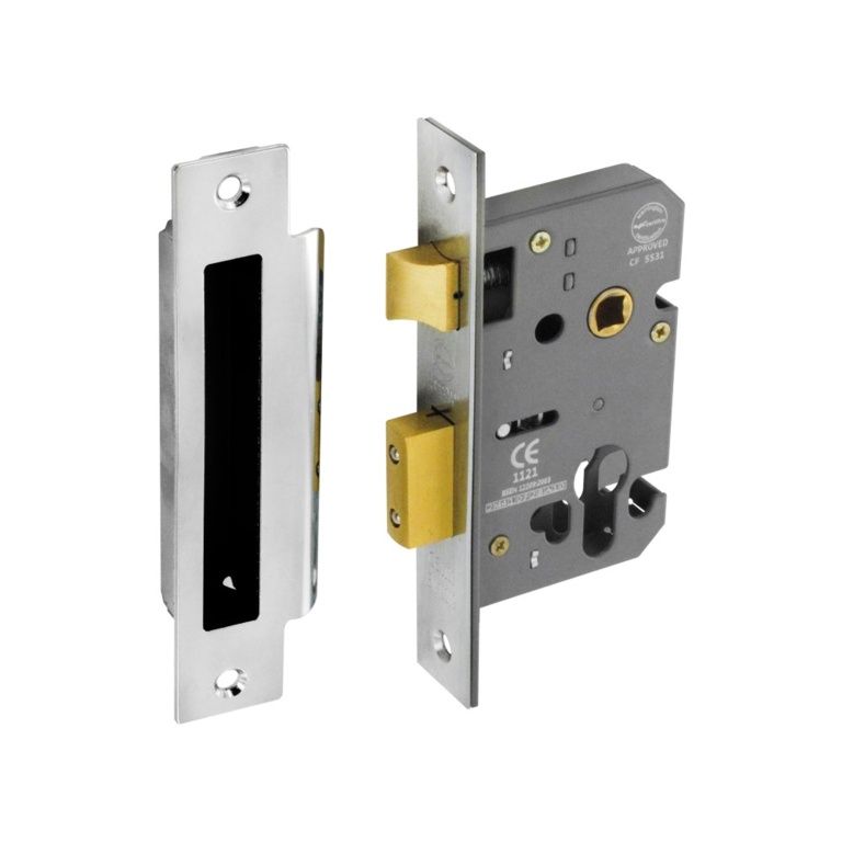 Euro Sash Lock Nickel Plated 48mm C/C - 63mm