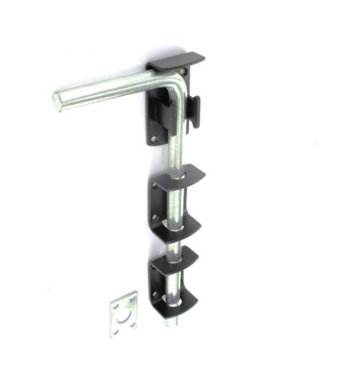 Garage Door Bolt Black - 375mm