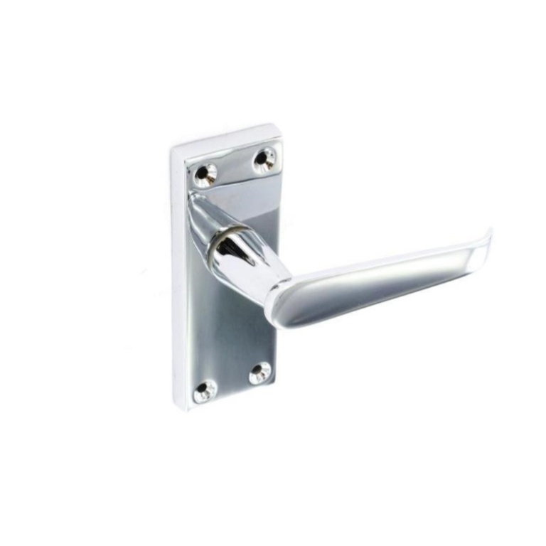 Chrome Flat Latch Handles (Pair) - 115mm