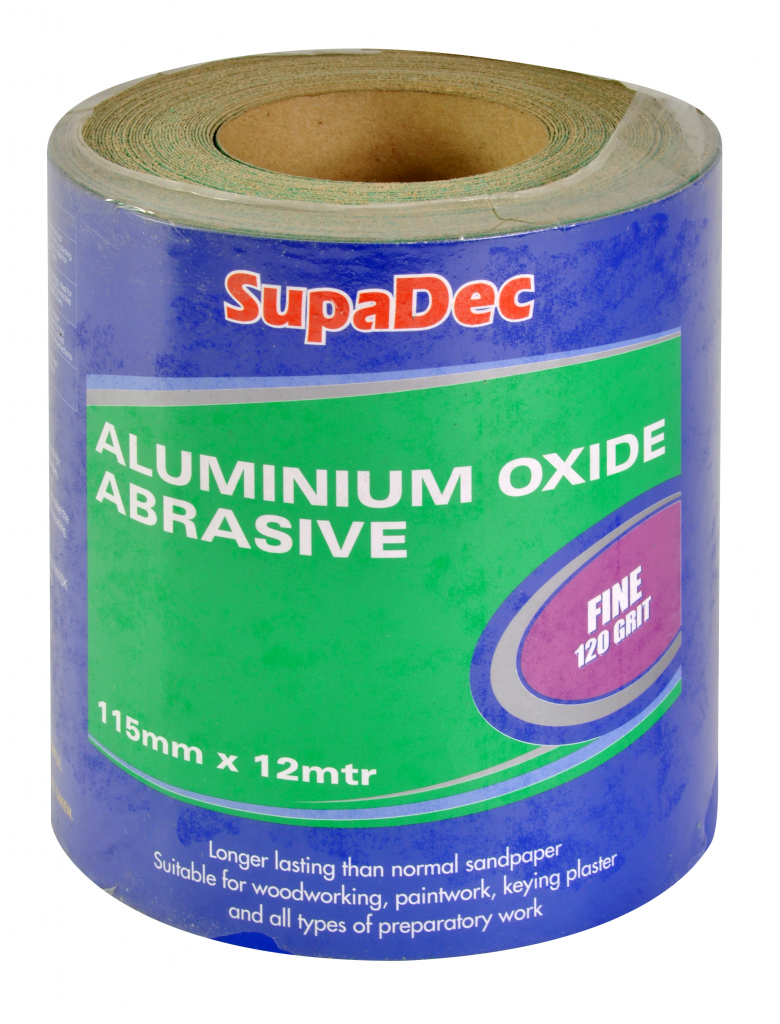 Aluminium Oxide Roll - Fine Grade, 120 Grit, 12m