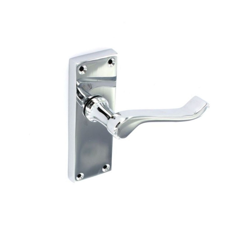 Scroll Chrome Latch Handles (Pair) - 120mm