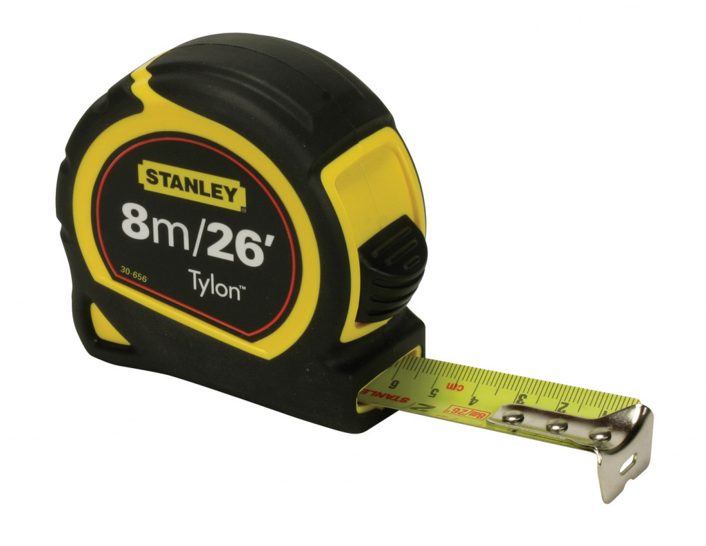 Tylon Tape Measure - Length: 8m (26ft) x Width: 25mm
