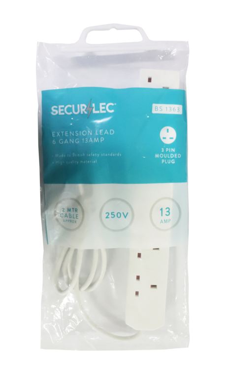 6 Gang Extension Lead - 2m 13 Amp