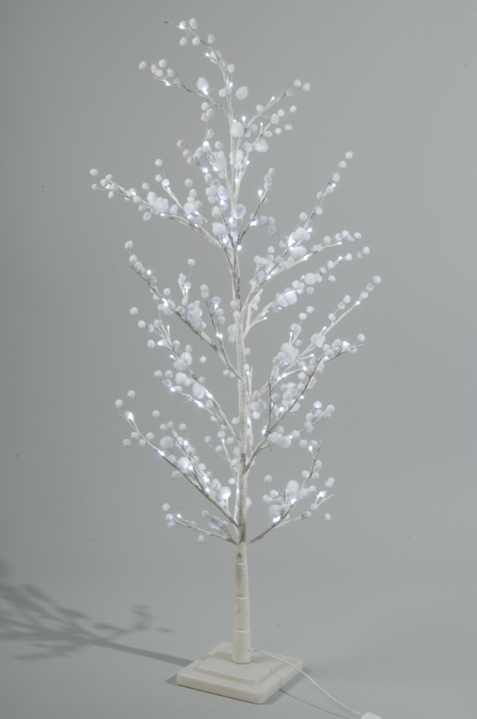 Mini Tree With Snowballs - 90cm Warm White LED