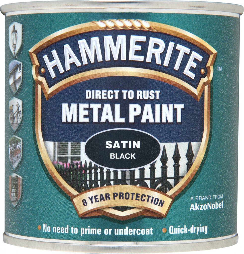 Metal Paint Satin 250ml - Black