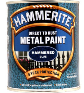 Metal Paint Hammered 750ml - Blue