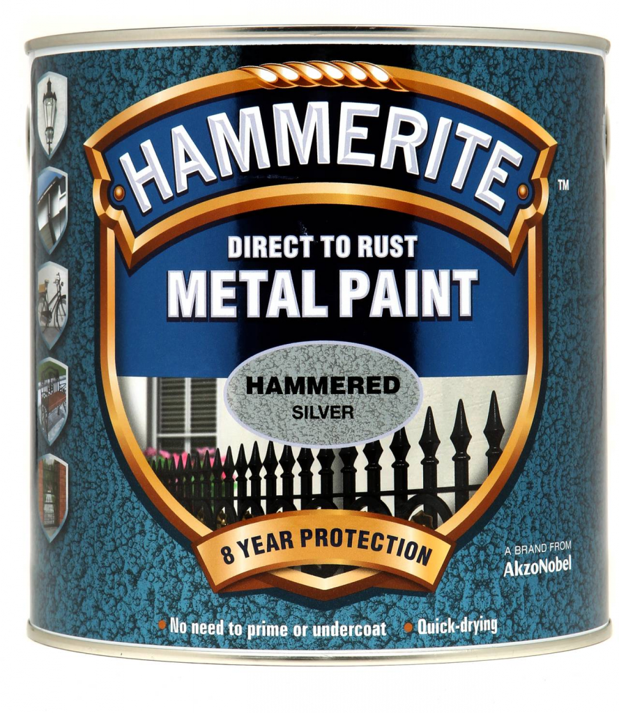 Metal Paint Hammered 2.5L - Silver