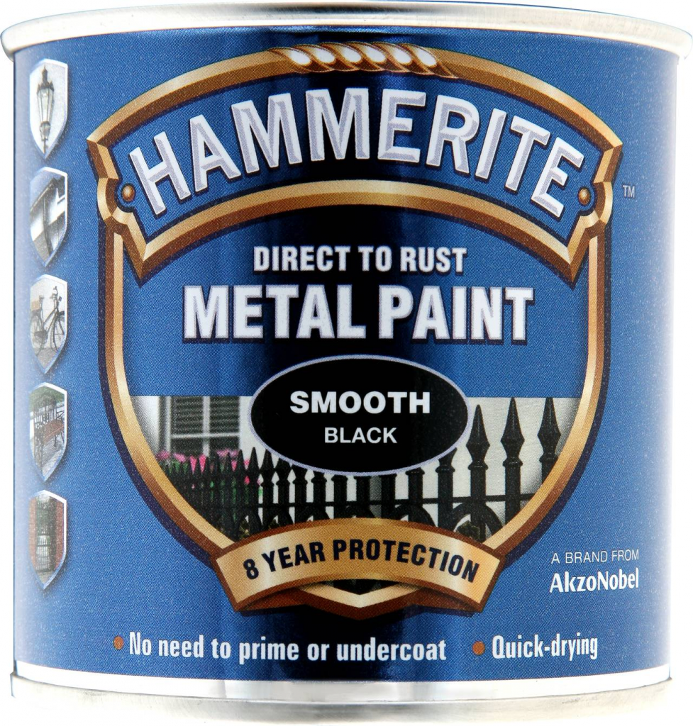 Metal Paint Smooth 250ml - Black
