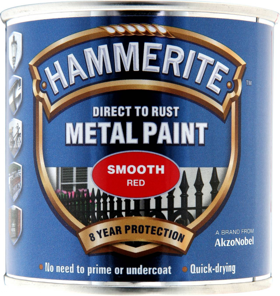 Metal Paint Smooth 250ml - Red