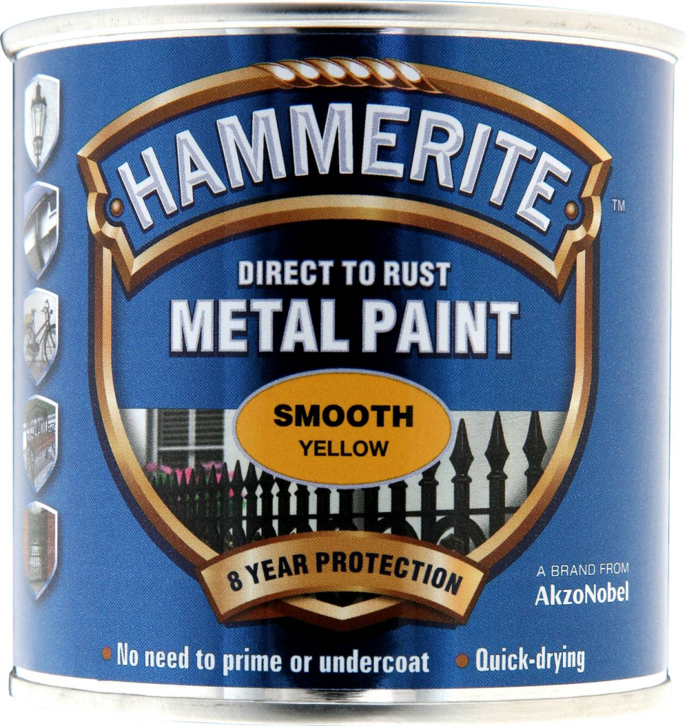 Metal Paint Smooth 250ml - Yellow