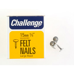 Felt - Extra Large - Head Clout Nails - Galvanised (Box Pack) - 15mm